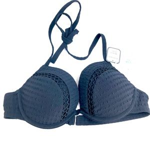 Time & Tru Black Underwire Bikini Top